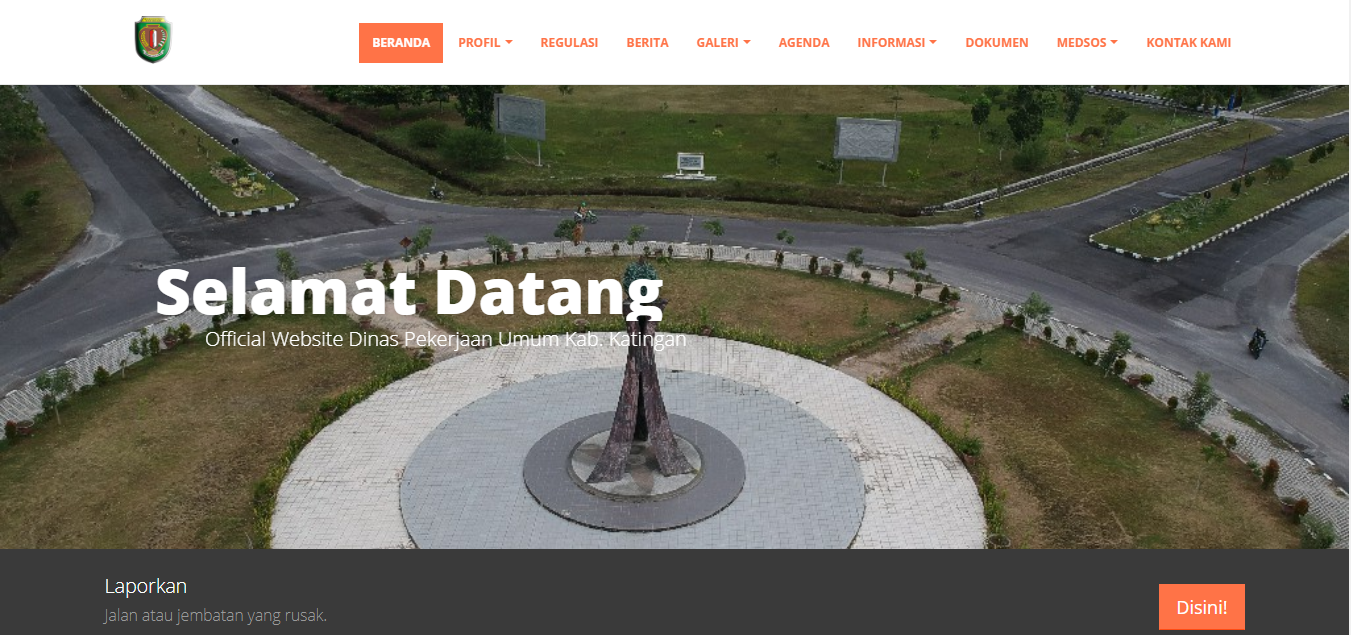 Website Dinas Pekerjaan Umum Kabupaten Katingan